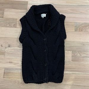 Maison Margiela Chunky Handknit Black Vest